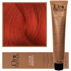 Fanola Oro Therapy - farba do włosów bez amoniaku, pełna paleta kolorów 7,606 | Ciepły Czerwony Blond
