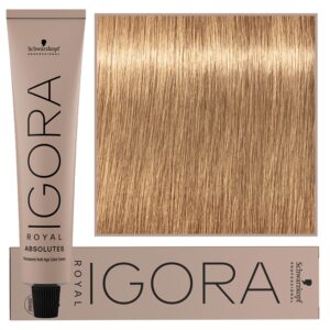 Schwarzkopf Professional Igora Royal Absolutes - trwała farba do włosów z kolagenem, 60ml 9-560 | Ekstra Jasny Blond Złoto Czekoladowo Naturalny