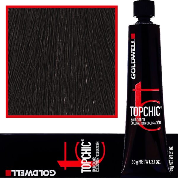 Goldwell Topchic - profesjonalna farba do włosów, 60ml 3-NN Ekstra Ciemny Brąz