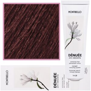 Montibello Denuee – naturalna wegańska farba do włosów bez amoniaku, 60 ml 5,7 | Czerwony Jasny Brąz