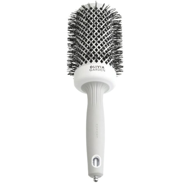 Olivia Garden Expert Blowout Shine White&Grey - ceramiczna szczotka do modelowania włosów, 55mm