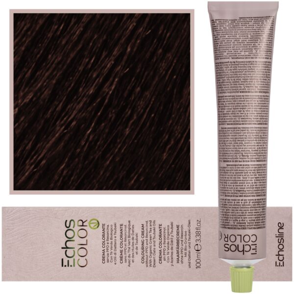Echosline Echos Color Colouring Cream - wegańska farba do włosów, 100ml 6,72 | Ciepły Brązowy Ciemny Blond