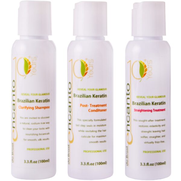 Encanto keratyna - zestaw do keratynowego prostowania włosów, 3x100ml