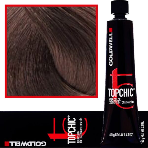 Goldwell Topchic - profesjonalna farba do włosów, 60ml 6-NN Ekstra Mocny Ciemny Naturalny Blond