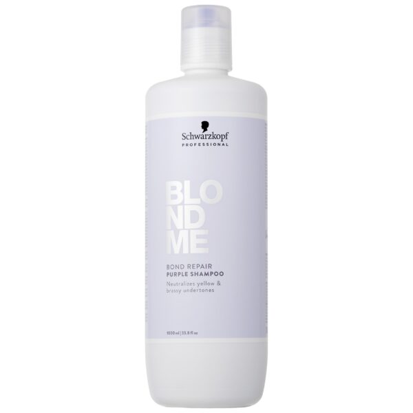 Schwarzkopf BlondMe Bond Repair Purple - fioletowy szampon do włosów blond, 1000ml