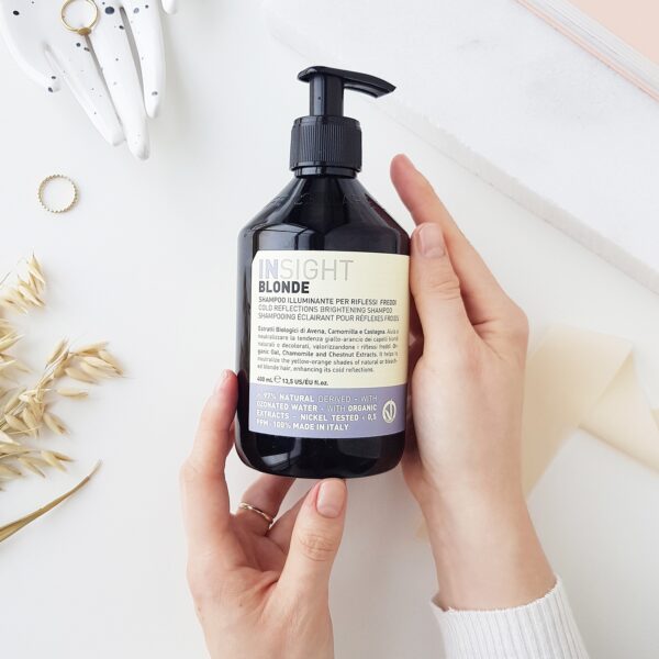 Szampon do włosów blond z pigmentem - BLONDE SHAMPOO 400 ml INSIGHT