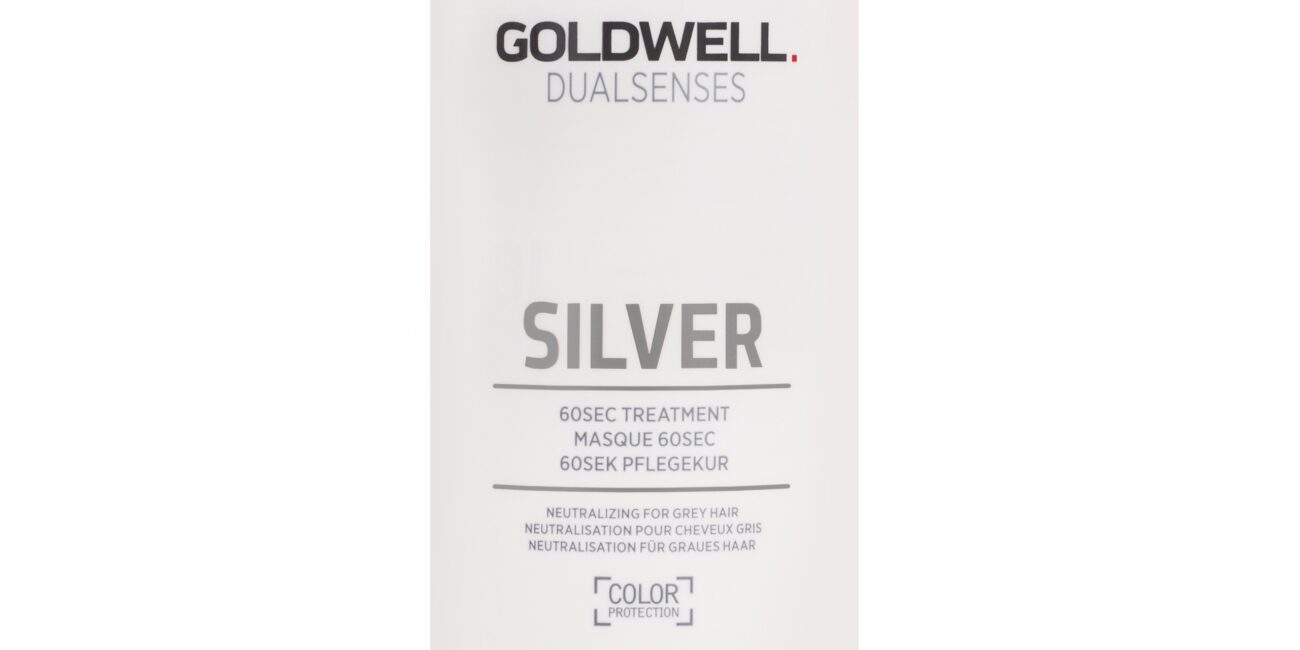 Goldwell Dualsenses Silver 60sec Treatment - maska do włosów siwych i blond, neutralizuje, 500ml