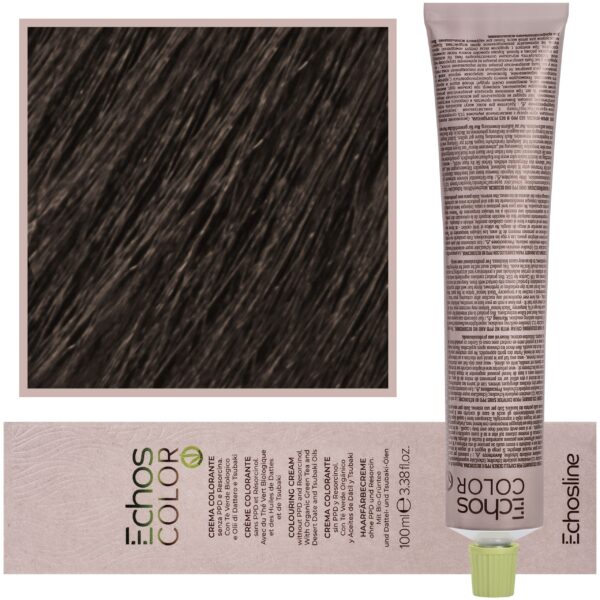 Echosline Echos Color Colouring Cream - wegańska farba do włosów, 100ml ICE 6,0 | Zimny Naturalny Ciemny Blond