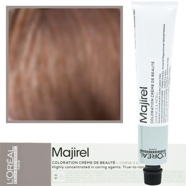 Loreal Majirel - profesjonalna farba do włosów, paleta kolorów, 50ml 7.23 Blond Opalizująco-Złocisty