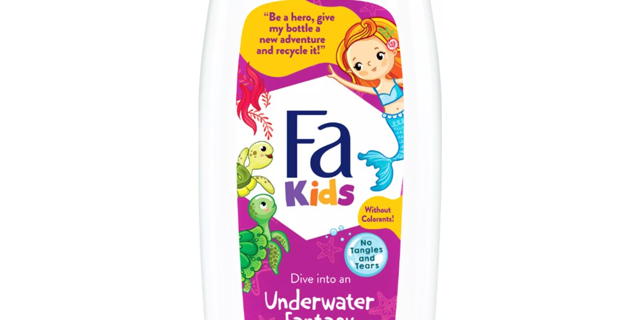 Fa Kids - żel pod prysznic szampon 2w1 dla dziewczynek 400ml syrenka, wegański