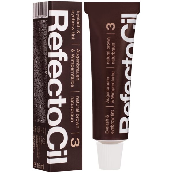 Refectocil henna do brwi i rzęs w żelu 15ml długotrwały efekt podkreślający oprawę oczu 3 Brąz