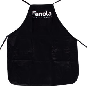 Fanola Fartuch Fryzjerski - profesjonalny czarny fartuch z dwiema kieszonkami