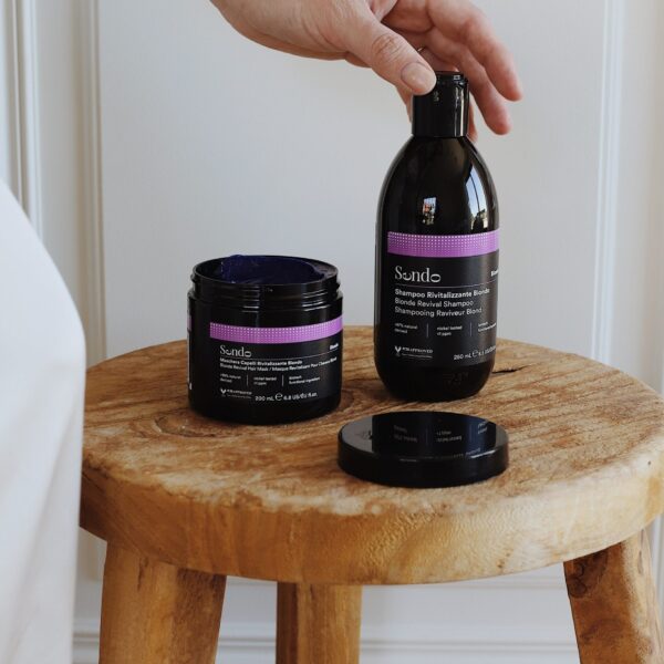 Zestaw do pielęgnacji włosów blond  szampon 250 ml + maska 200 ml Sendo