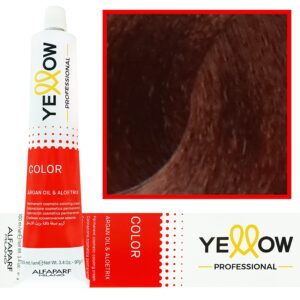 Alfaparf Yellow - trwała farba do włosów z aloesem i kiełkami pszenicy, 100ml 7,35 | Średni Złoty Mahoniowy Blond