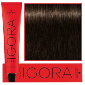 Schwarzkopf Professional Igora Royal - trwała farba do włosów o innowacyjnej formule, 60ml 3-65 | Ciemny Brąz Czekoladowo Złoty