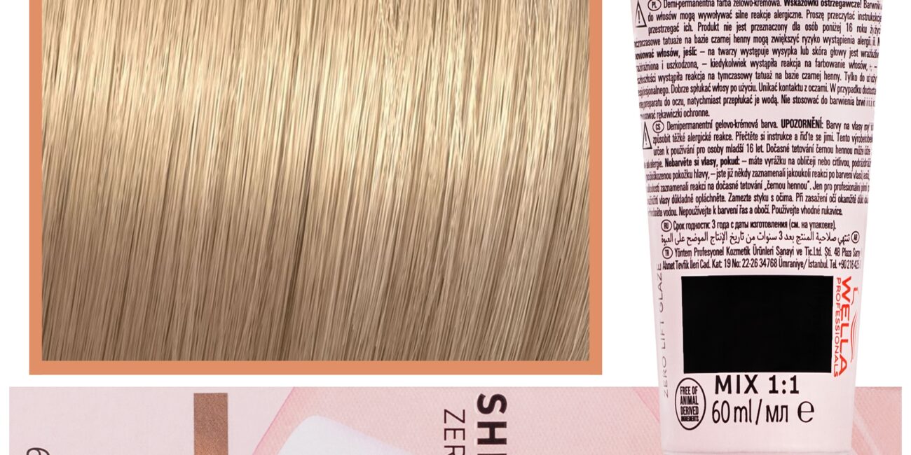 Wella Shinefinity Zero Lift Glaze - profesjonalna farba do włosów, 60ml 07/3 | Średni Blond Złoty