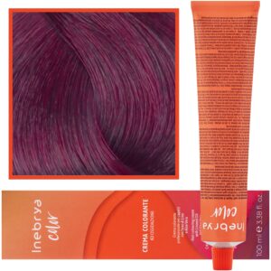 Inebrya Color - farba krem koloryzujący do włosów, 100ml 6/62 | Ciemny Czerwony Fioletowy Blond