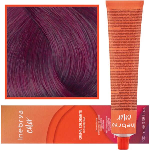 Inebrya Color - farba krem koloryzujący do włosów, 100ml 6/62 | Ciemny Czerwony Fioletowy Blond