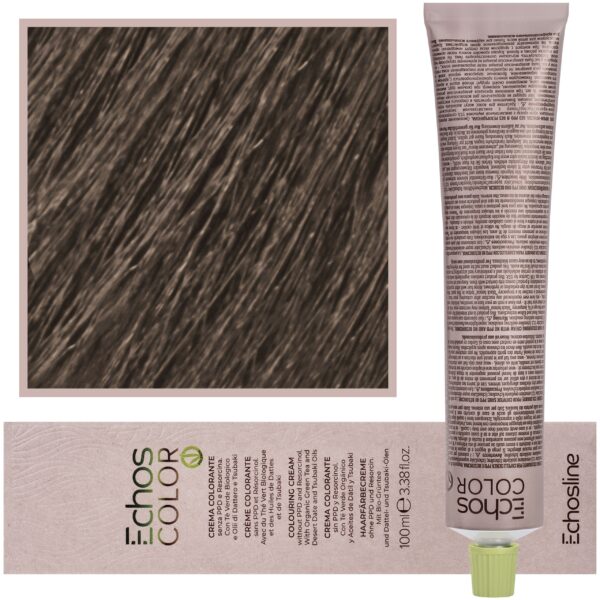 Echosline Echos Color Colouring Cream - wegańska farba do włosów, 100ml ICE 8,0 | Zimny Naturalny Jasny Blond
