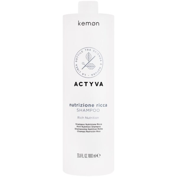 Kemon ACTYVA Nutrizione Ricca szampon ekstremalnie nawilżający 1000ml