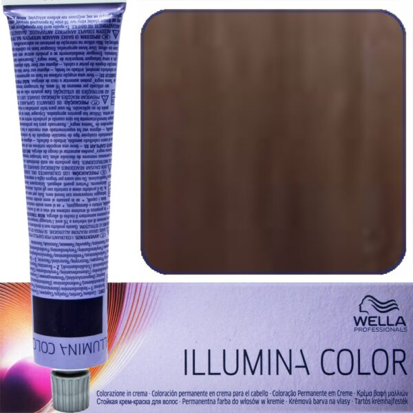 Wella Illumina Color - profesjonalna farba do włosów, 60ml 6/76 - Ciemny Blond Brązowo-Fioletow