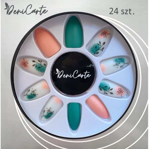 Deni Carte Tipsy Art - sztuczne paznokcie w ozdobnych wzorach, bez UV Floral | Kwiatowy