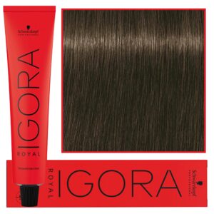 Schwarzkopf Professional Igora Royal - trwała farba do włosów o innowacyjnej formule, 60ml 6-16 | Ciemny Blond Cendre Czekoladowy