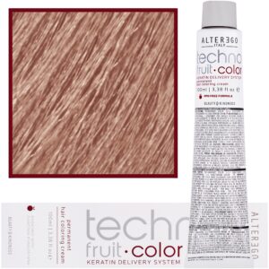 Alter Ego Technofruit Color – farba z keratyną do trwałej koloryzacji włosów, 100ml 10/42 | Platynowy Blond Miedziany Plava