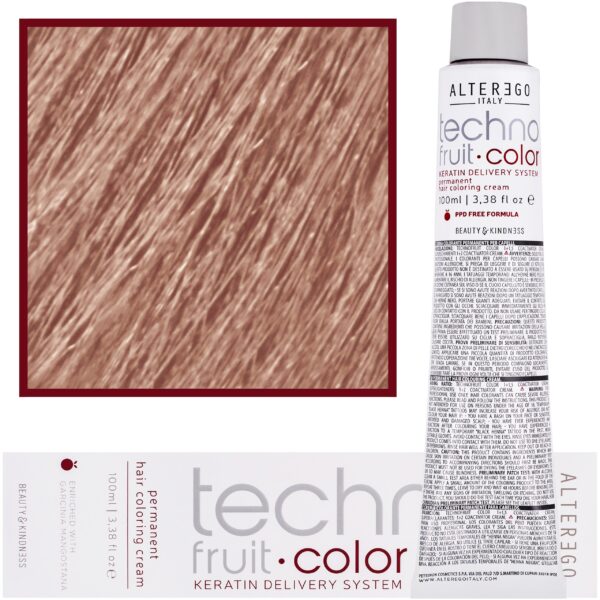 Alter Ego Technofruit Color – farba z keratyną do trwałej koloryzacji włosów, 100ml 10/42 | Platynowy Blond Miedziany Plava