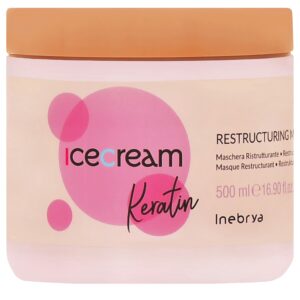 Inebrya Ice Cream Keratin Restructuring - maska do włosów suchych, 500ml