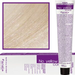 Fanola No Yellow - farba koloryzująca do włosów blond i siwych, chłodne tony, 100ml 10 ICE - Lodowy Platynowy Blond