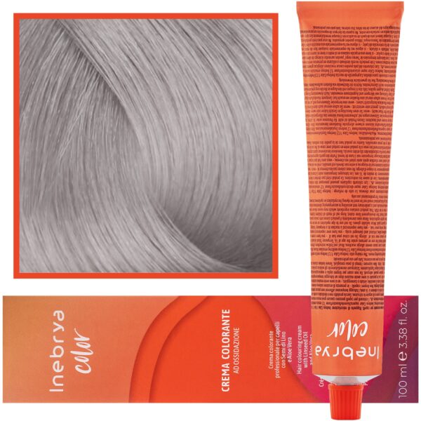 Inebrya Color - farba krem koloryzujący do włosów, 100ml Silver | Srebrny