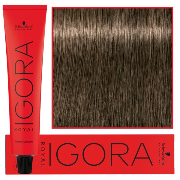 Schwarzkopf Professional Igora Royal - trwała farba do włosów o innowacyjnej formule, 60ml 6-0 | Ciemny Blond Naturalny