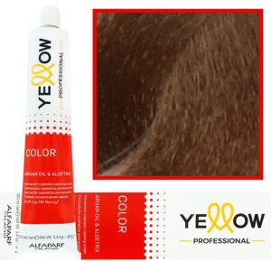 Alfaparf Yellow - trwała farba do włosów z aloesem i kiełkami pszenicy, 100ml 7 Cool | Zimny Średni Naturalny Blond