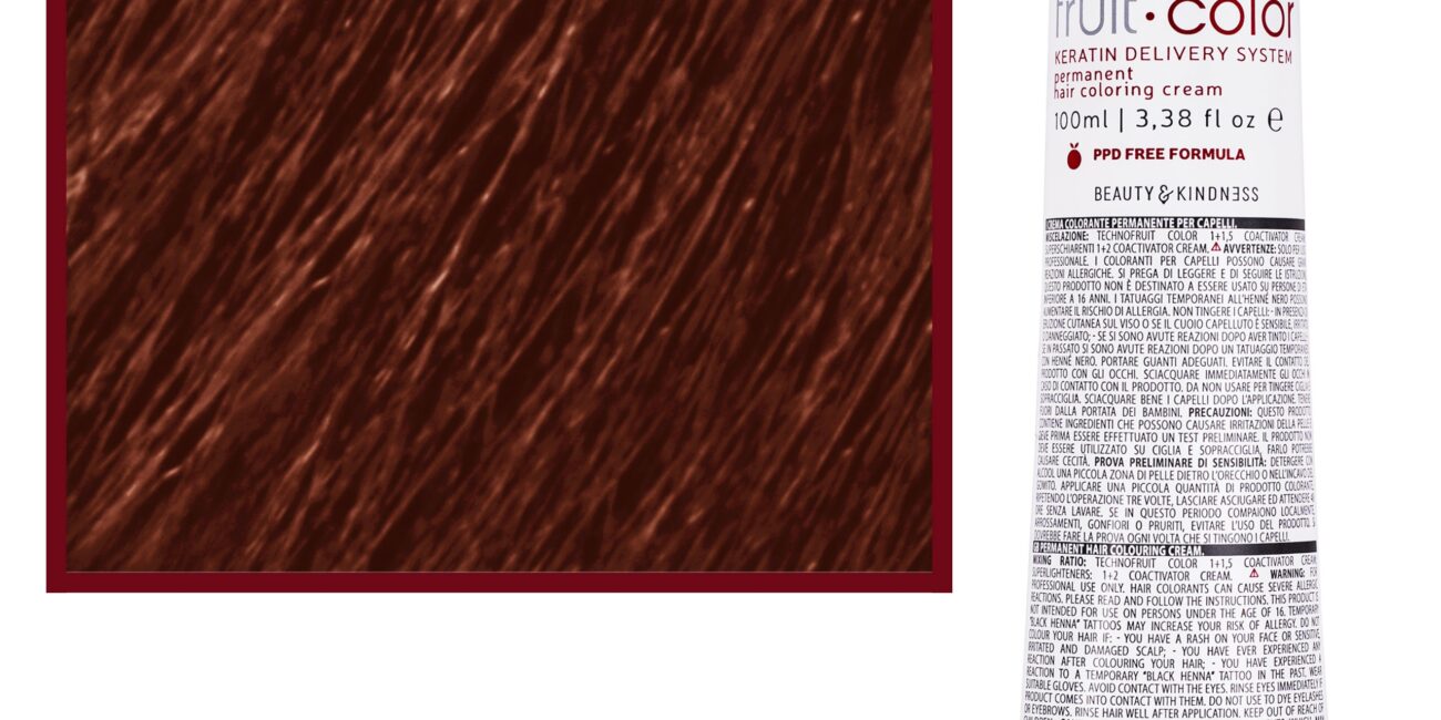 Alter Ego Technofruit Color – farba z keratyną do trwałej koloryzacji włosów, 100ml 7/4 | Blond Miedziany