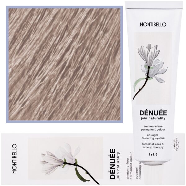 Montibello Denuee – naturalna wegańska farba do włosów bez amoniaku, 60 ml 10,2 | Perłowy Platynowy Blond