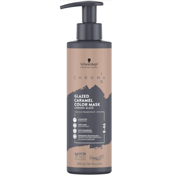 Schwarzkopf Chroma ID Color Mask - maska koloryzująca do włosów, 300ml 8-46 Glazed Caramel | Karmelowy