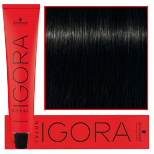 Schwarzkopf Professional Igora Royal - trwała farba do włosów o innowacyjnej formule, 60ml 1-0 | Czarny Naturalny