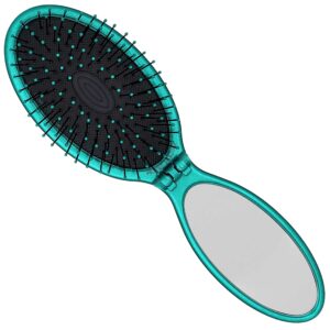 Wet Brush Pop And Go Detangler - szczotka podróżna z lusterkiem Teal | Morski