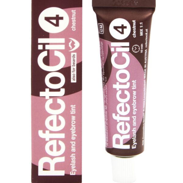 Refectocil henna do brwi i rzęs w żelu 15ml długotrwały efekt podkreślający oprawę oczu 4 Kasztan