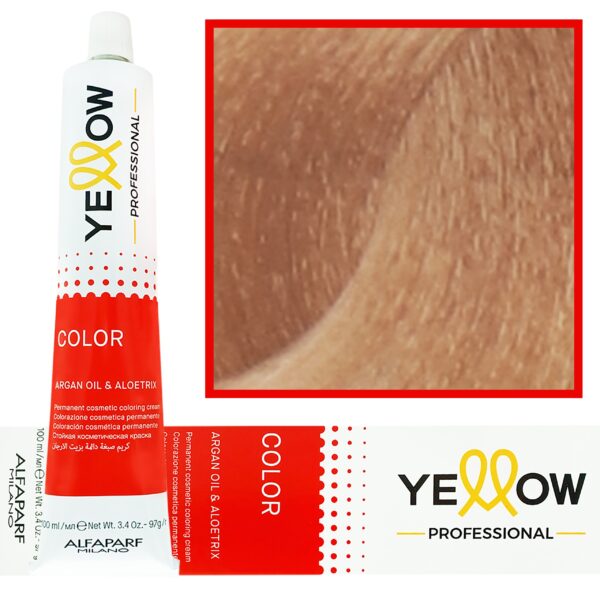 Alfaparf Yellow - trwała farba do włosów z aloesem i kiełkami pszenicy, 100ml 9 | Bardzo Jasny Naturalny Blond
