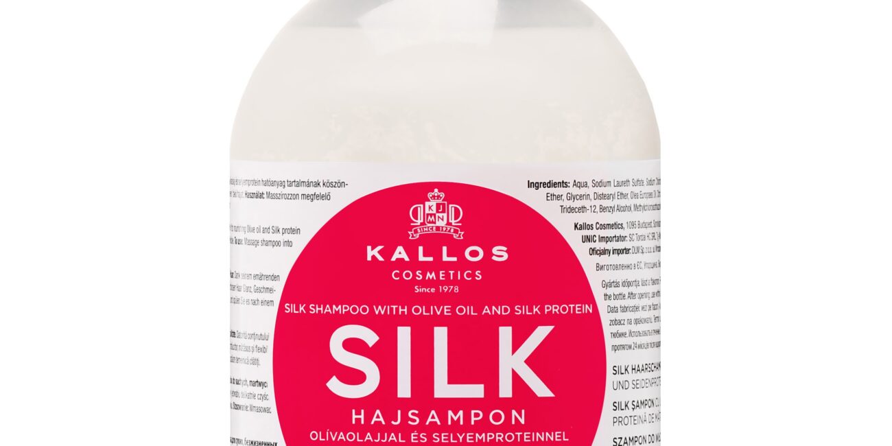 Kallos Silk Shampoo - regenerujący szampon do włosów zniszczonych i matowych z jedwabiem, 1000ml