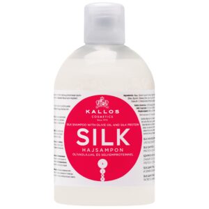 Kallos Silk Shampoo - regenerujący szampon do włosów zniszczonych i matowych z jedwabiem, 1000ml