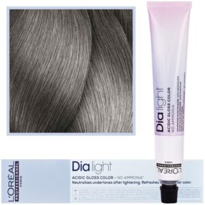 Loreal Dia Light - profesjonalna farba do włosów, 50ml 8.11 Jasny Blond Popielaty Głęboki Milkshake