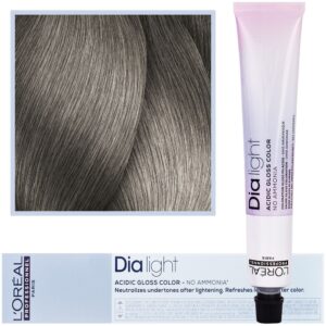 Loreal Dia Light - profesjonalna farba do włosów, 50ml 8.1 Jasny Blond Popielaty
