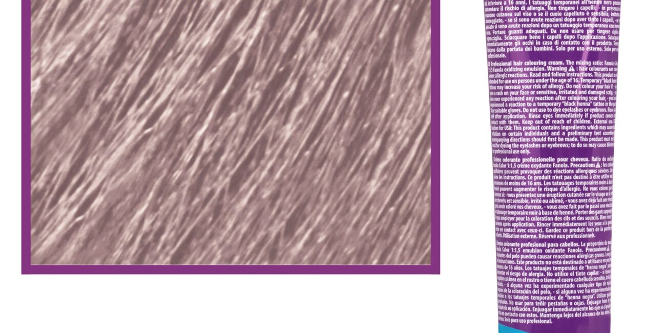 Fanola Crema Color farba - profesjonalny krem koloryzujący, 100 ml 12.2 | Super Platynowy Blond Perła Extra