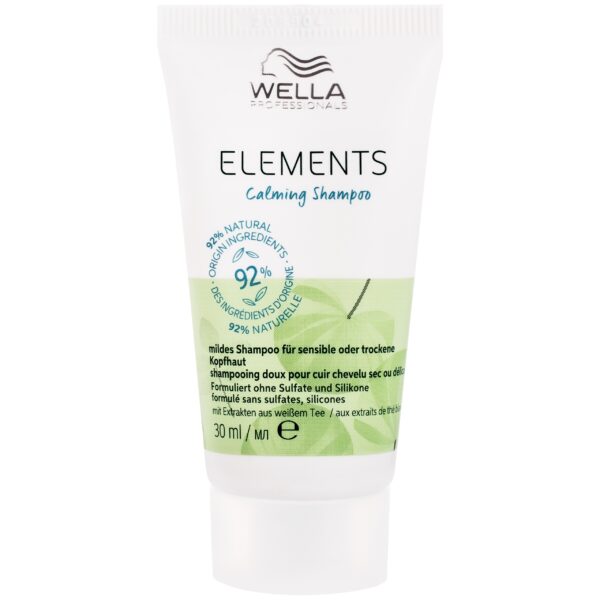 Wella Elements Calming - szampon do włosów i suchej lub wrażliwej skóry głowy, 30ml