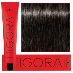 Schwarzkopf Professional Igora Royal - trwała farba do włosów o innowacyjnej formule, 60ml 5-13 | Jasny Brąz Cendre Matowy