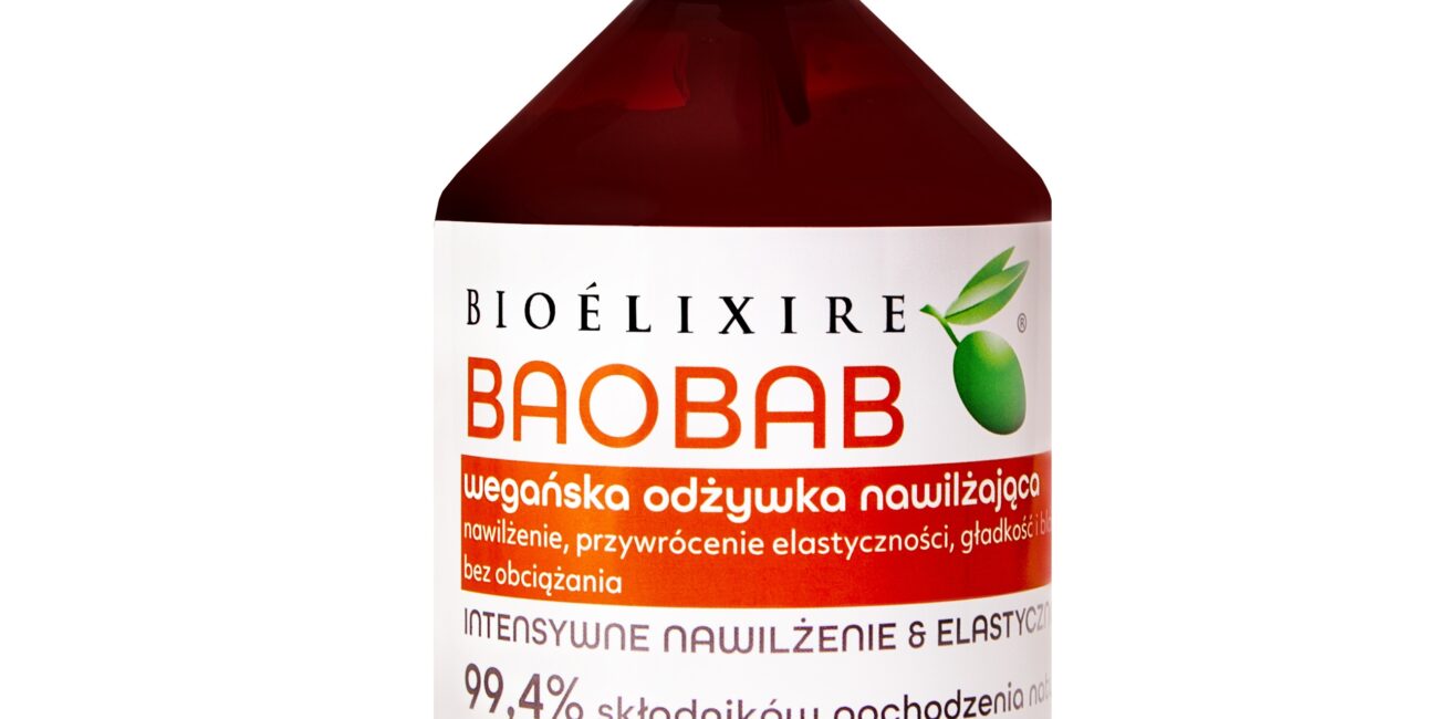 Bioelixire Baobab wegańska odżywka nawilżająca do włosów 500 ml