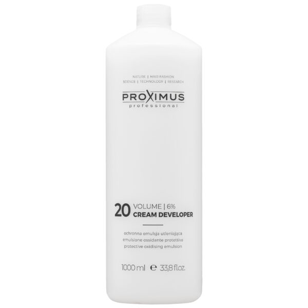 Proximus Cream Developer– oksydant do farbowania i rozjaśniania włosów, 1000 ml 6% | Volume 20